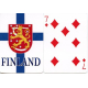 Finland Flag with Crest Deck of Playing Cards